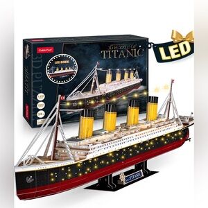 NIB Factory Sealed 3D Puzzle of Titanic with LED Lights